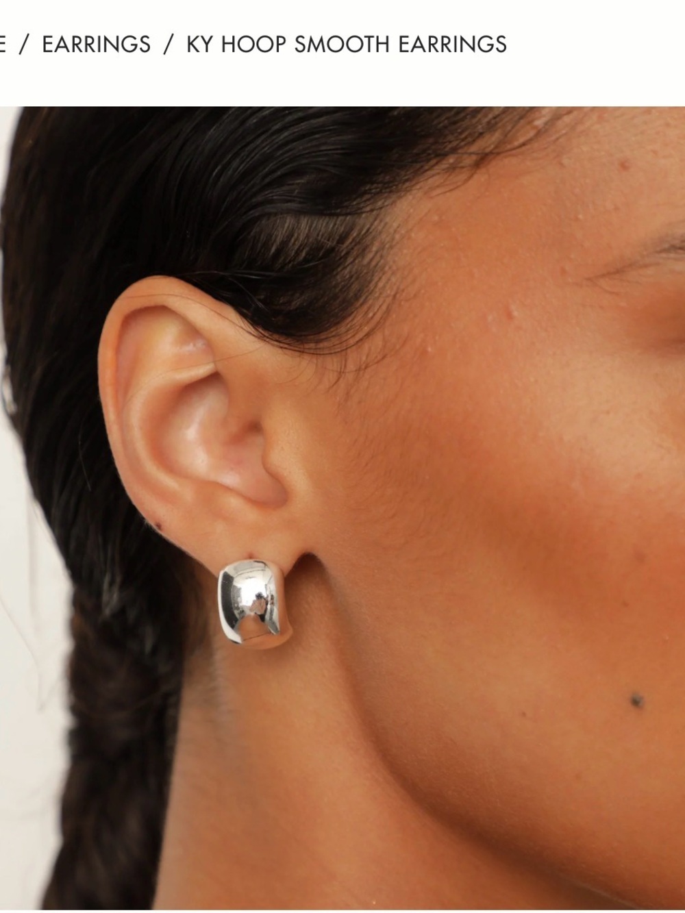 Heaven Mayhem - Polished Smooth KY Hoop Earrings in Silver